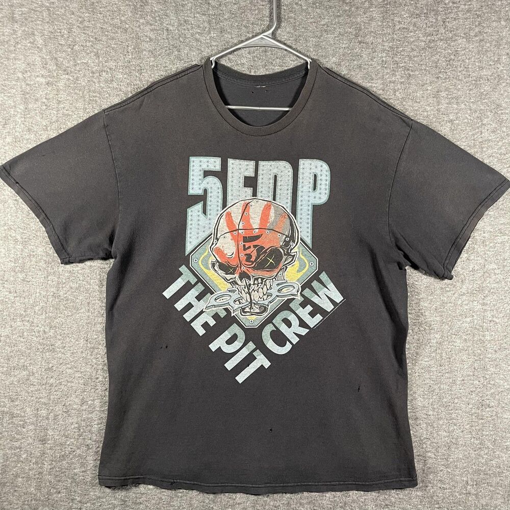 Five Finger Death Punch Shirt Mens Large Black 5FDP The Pit Crew Band Tee